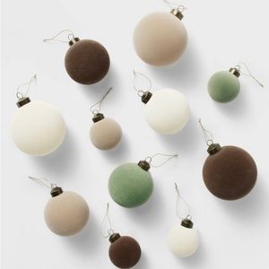 NEW Studio McGee set of 11 Velvet Ornaments Neutral